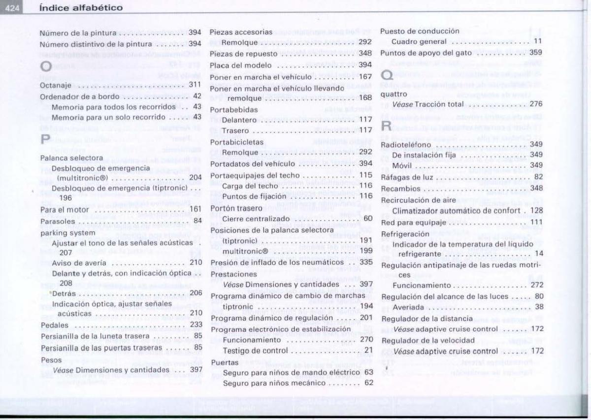 Audi A6 C6 manual del propietario / page 426