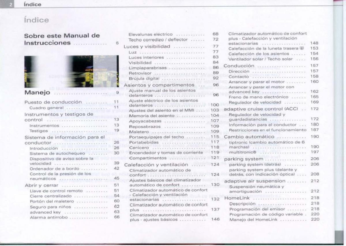 Audi A6 C6 manual del propietario / page 4
