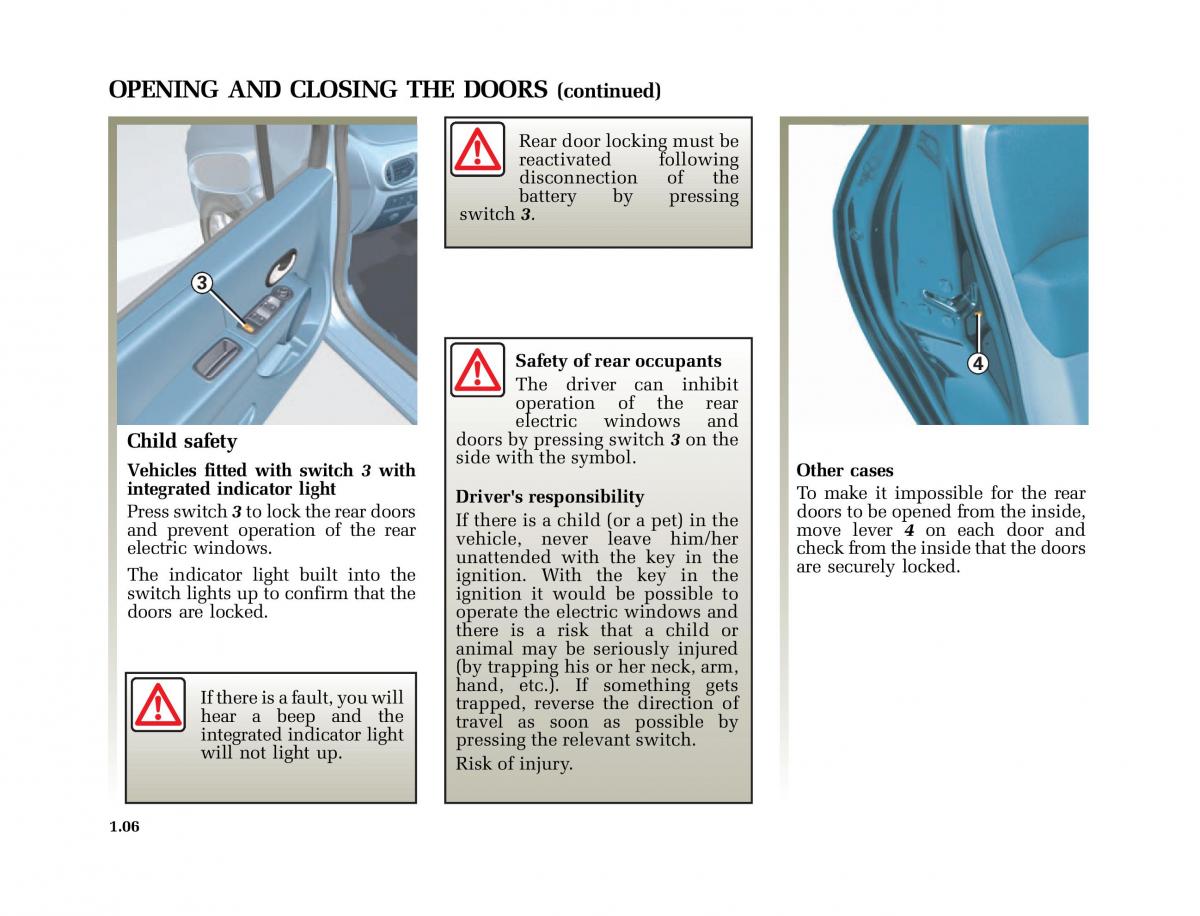 Renault Modus owners manual / page 13