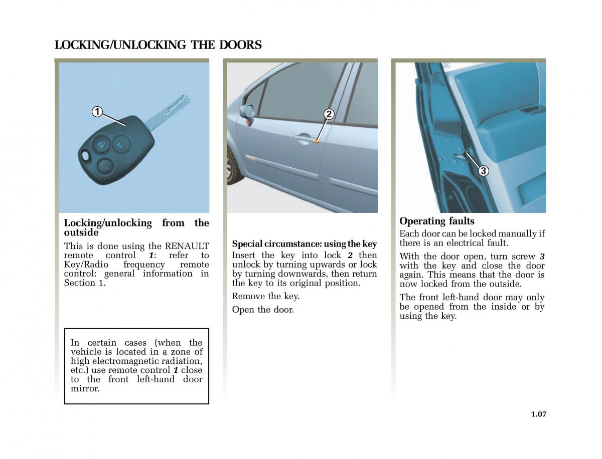 Renault Modus owners manual / page 14