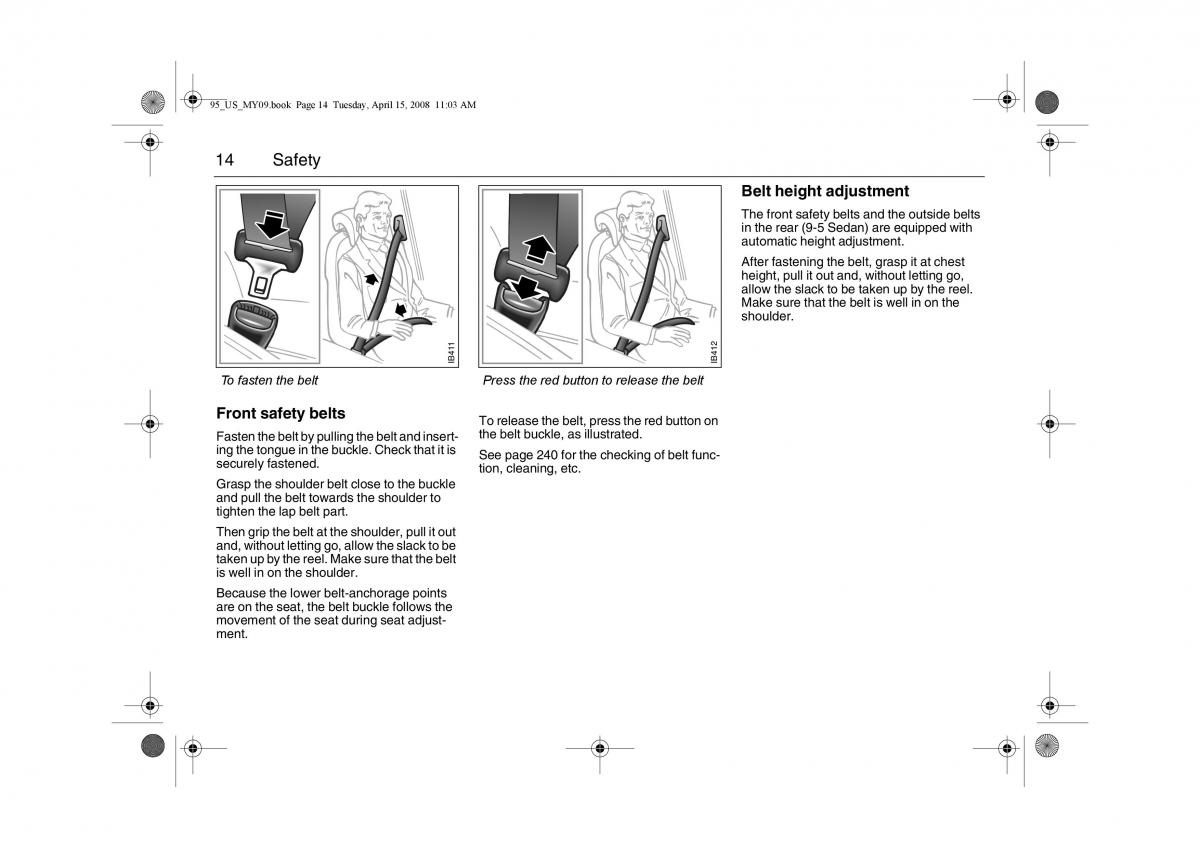 manual  Saab 9 5 FL I 1 owners manual / page 14