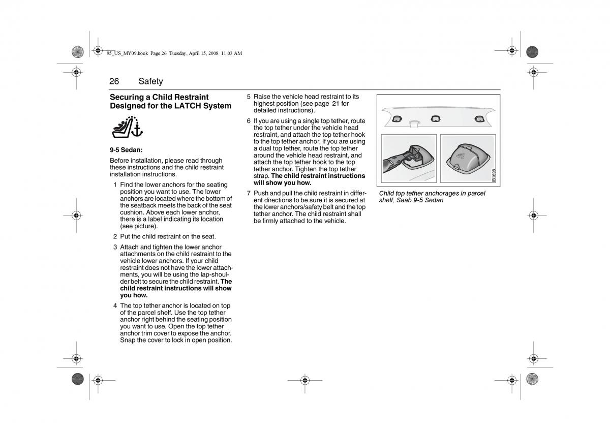 Saab 9 5 FL I 1 owners manual / page 26