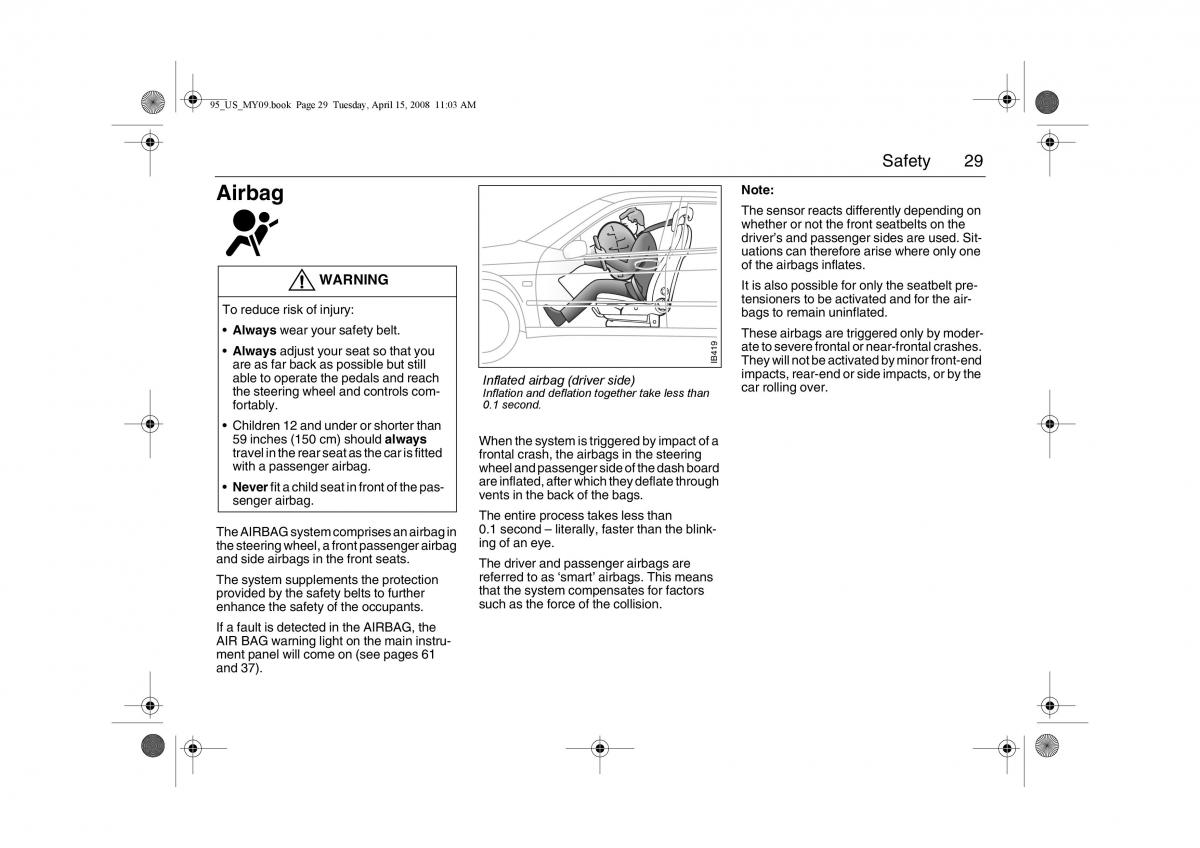 Saab 9 5 FL I 1 owners manual / page 29