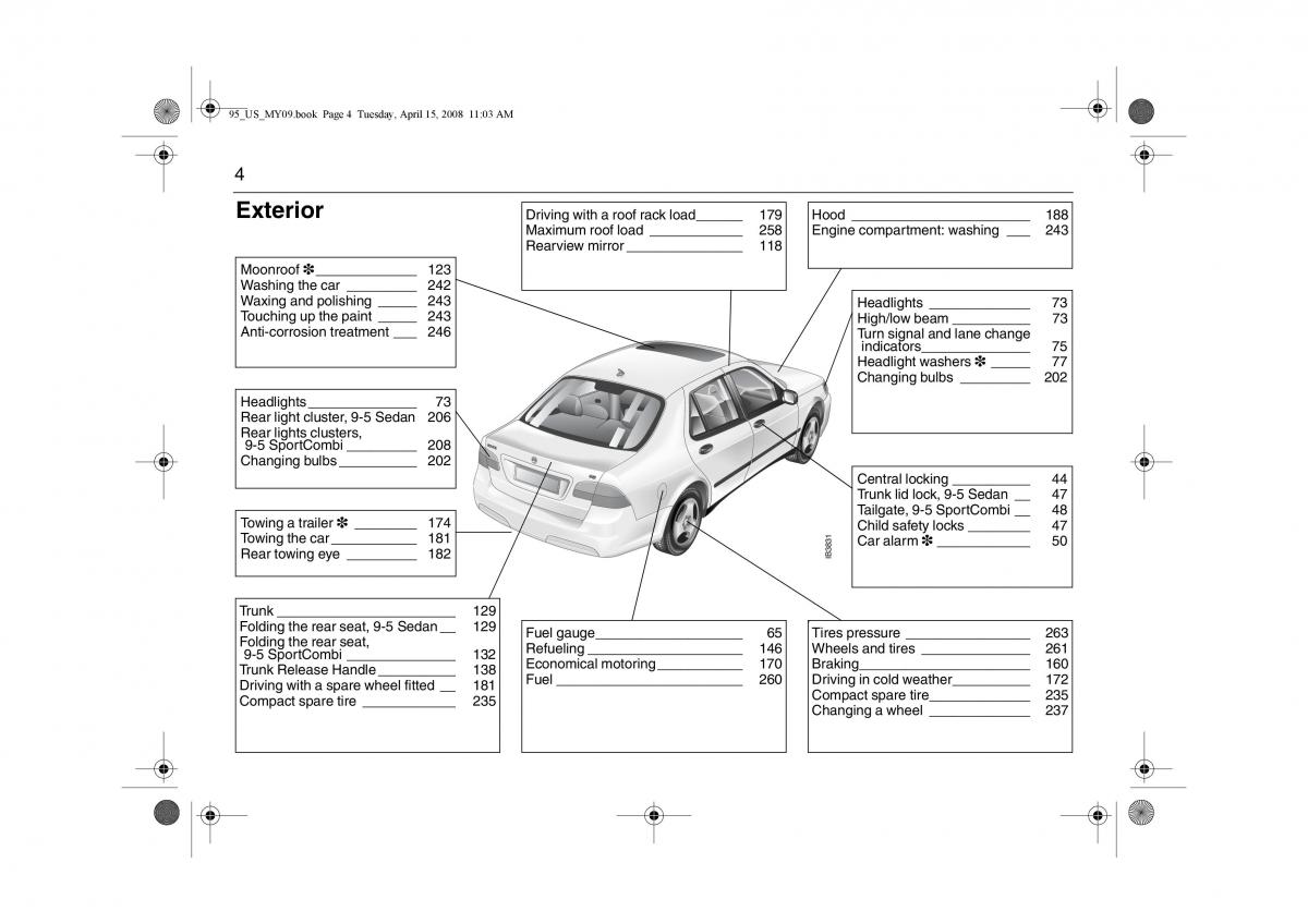 manual  Saab 9 5 FL I 1 owners manual / page 4