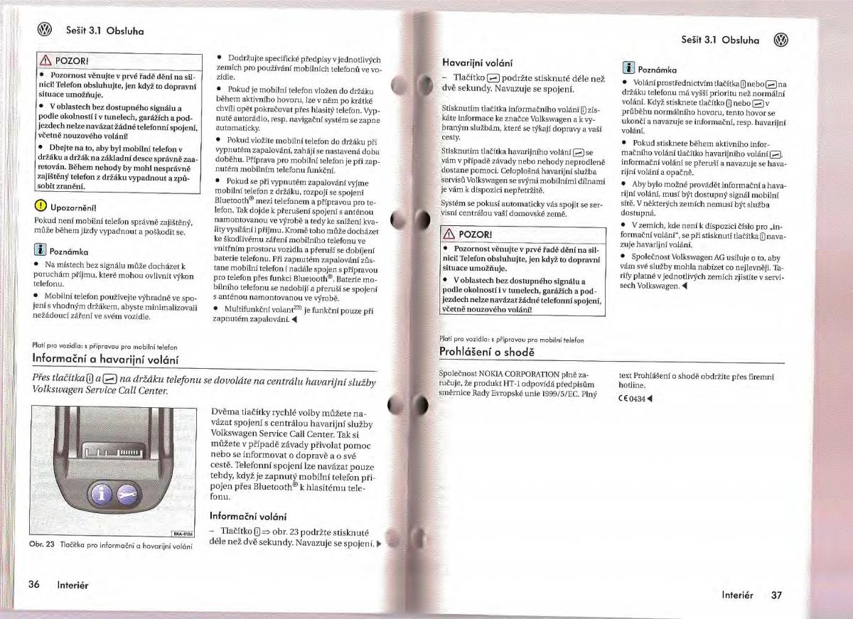 VW Passat B6 navod k obsludze / page 17