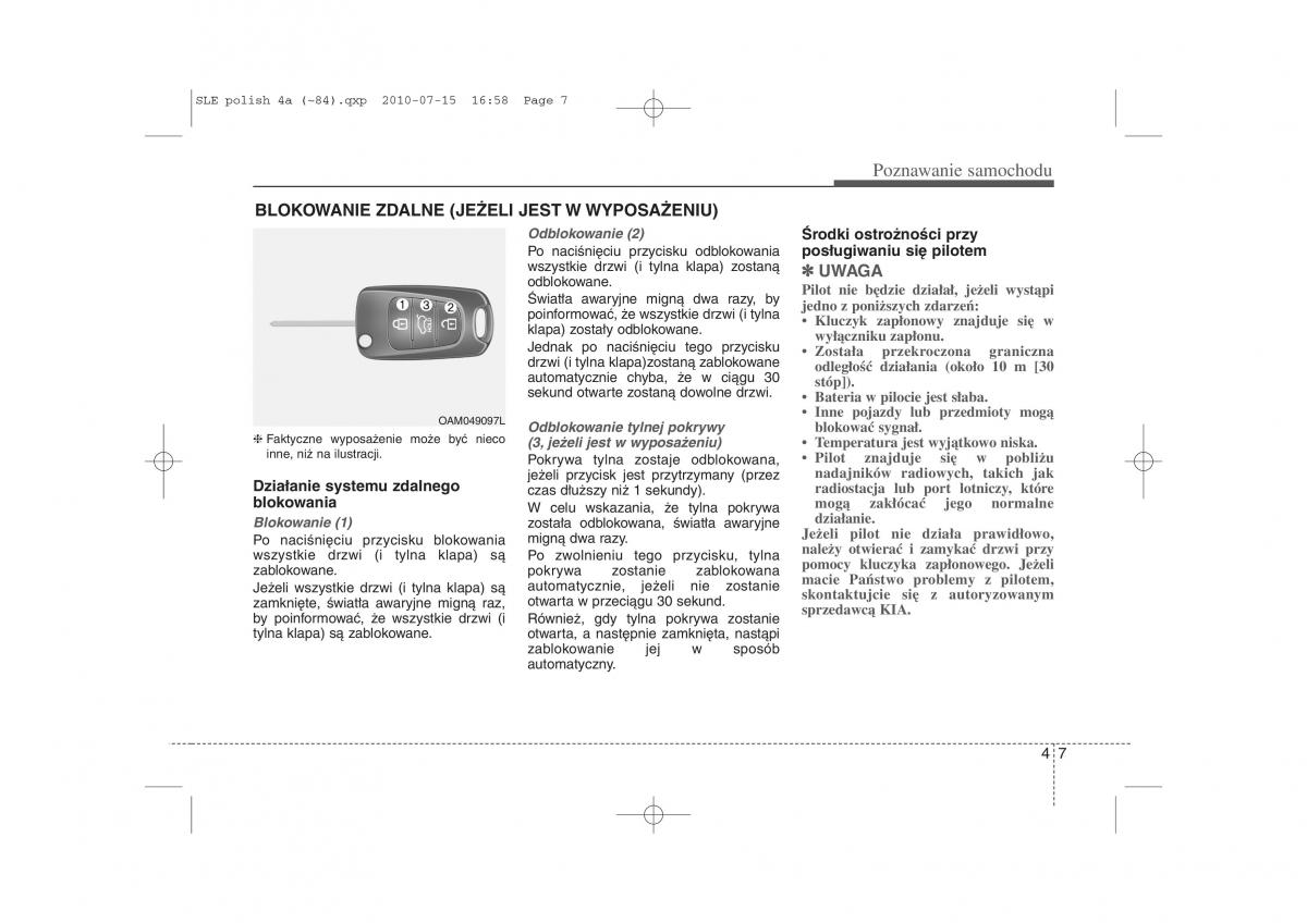 Kia Sportage III instrukcja obslugi / page 92