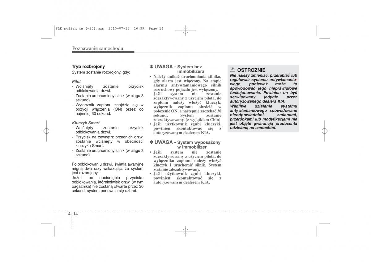 Kia Sportage III instrukcja obslugi / page 99