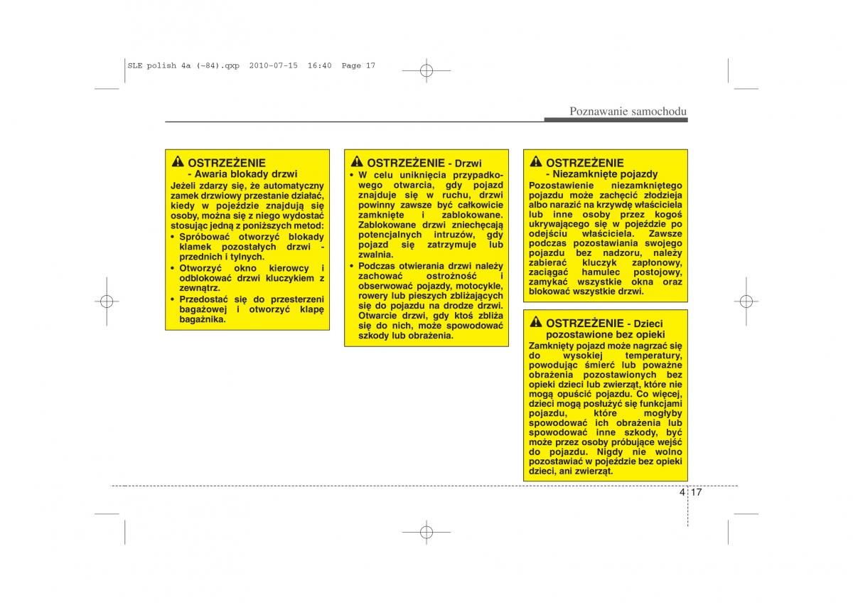 Kia Sportage III instrukcja obslugi / page 102