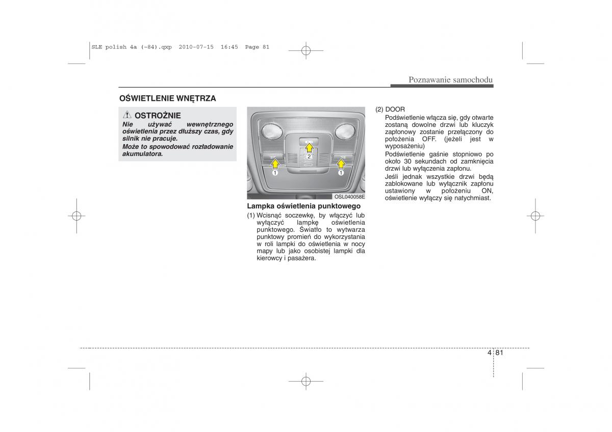 Kia Sportage III instrukcja obslugi / page 166