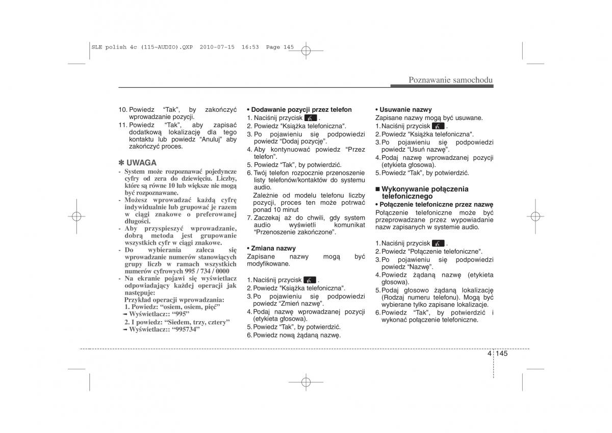Kia Sportage III instrukcja obslugi / page 230