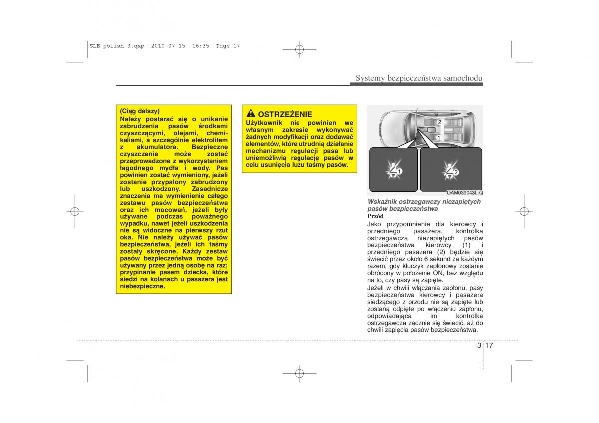 Kia Sportage III instrukcja obslugi / page 32