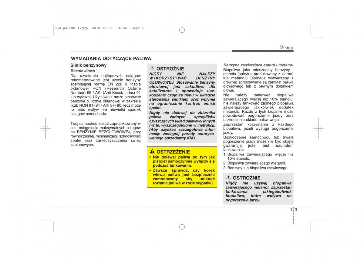 Kia Sportage III instrukcja obslugi / page 6