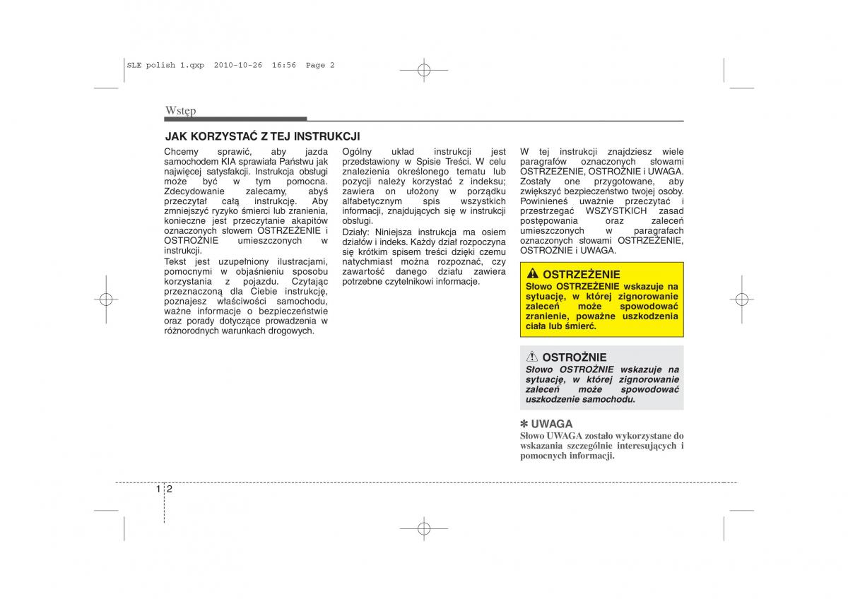 Kia Sportage III instrukcja obslugi / page 5