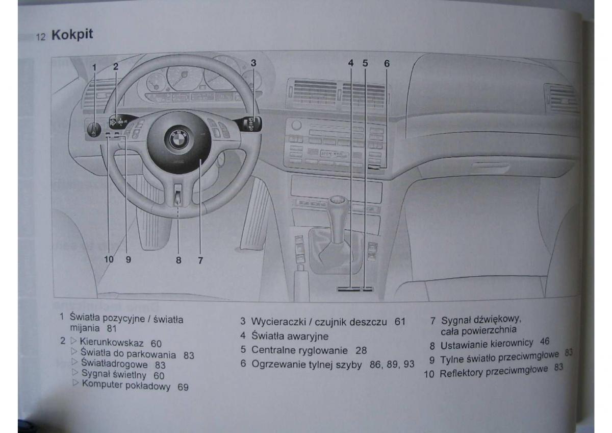 BMW E46 instrukcja obslugi / page 12