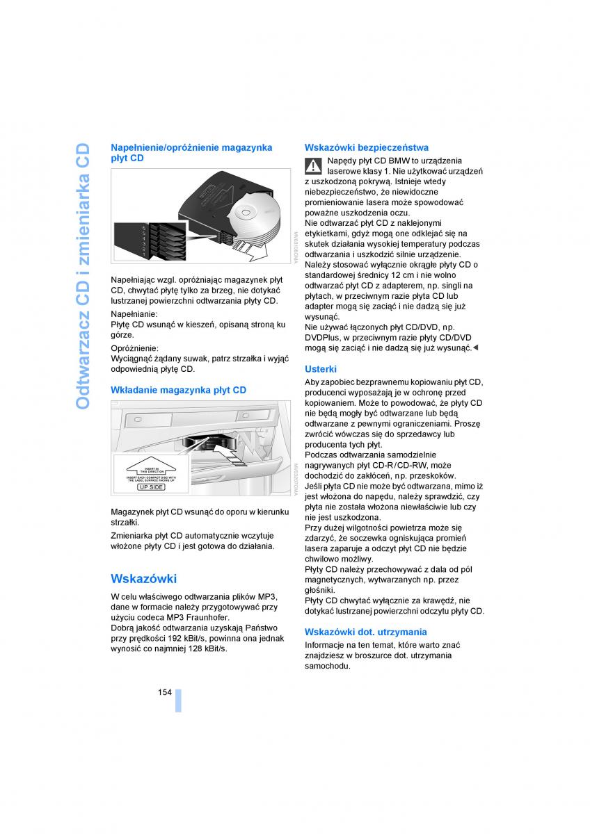 BMW 5 E60 instrukcja obslugi / page 156