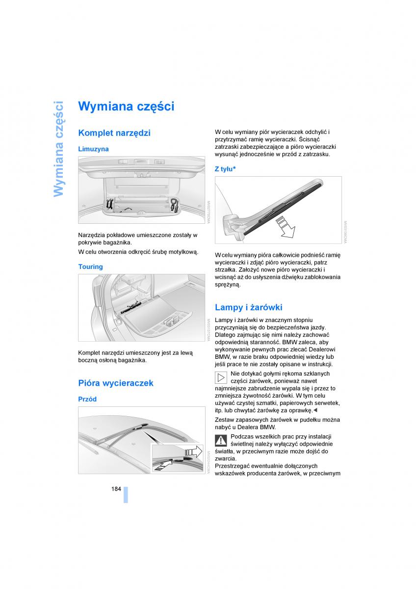 BMW 5 E60 instrukcja obslugi / page 186