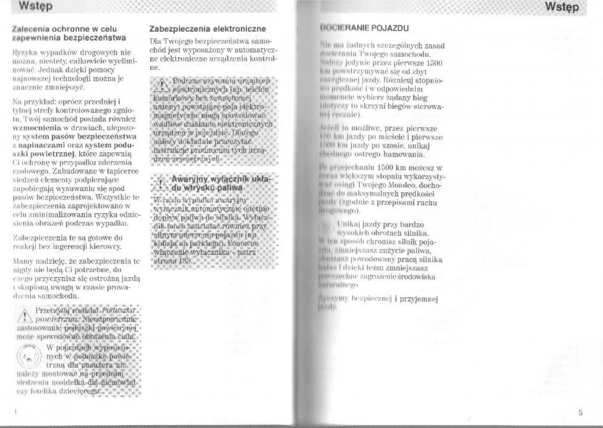 Ford Mondeo II 2 MKII instrukcja obslugi / page 3