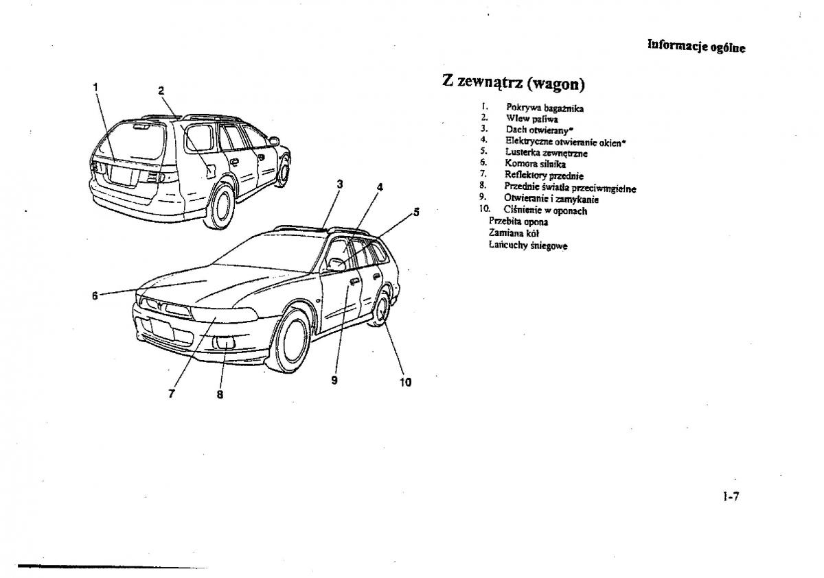 Mitsubishi Galant VIII 8 instrukcja obslugi / page 8