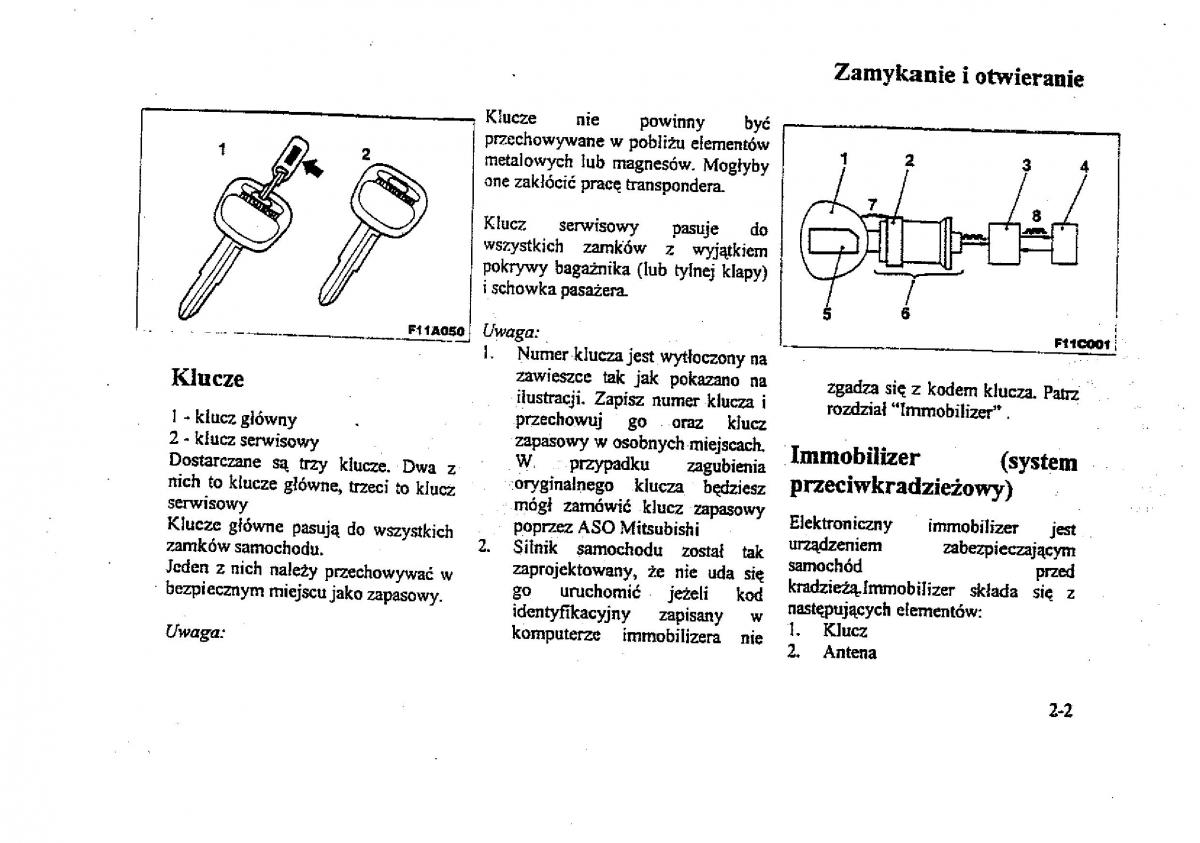 Mitsubishi Galant VIII 8 instrukcja obslugi / page 14