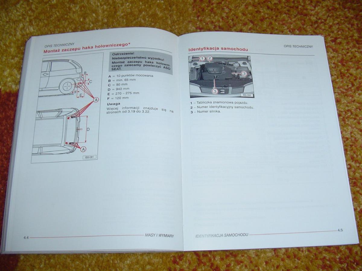 Seat Ibiza II 2 FL instrukcja obslugi / page 128