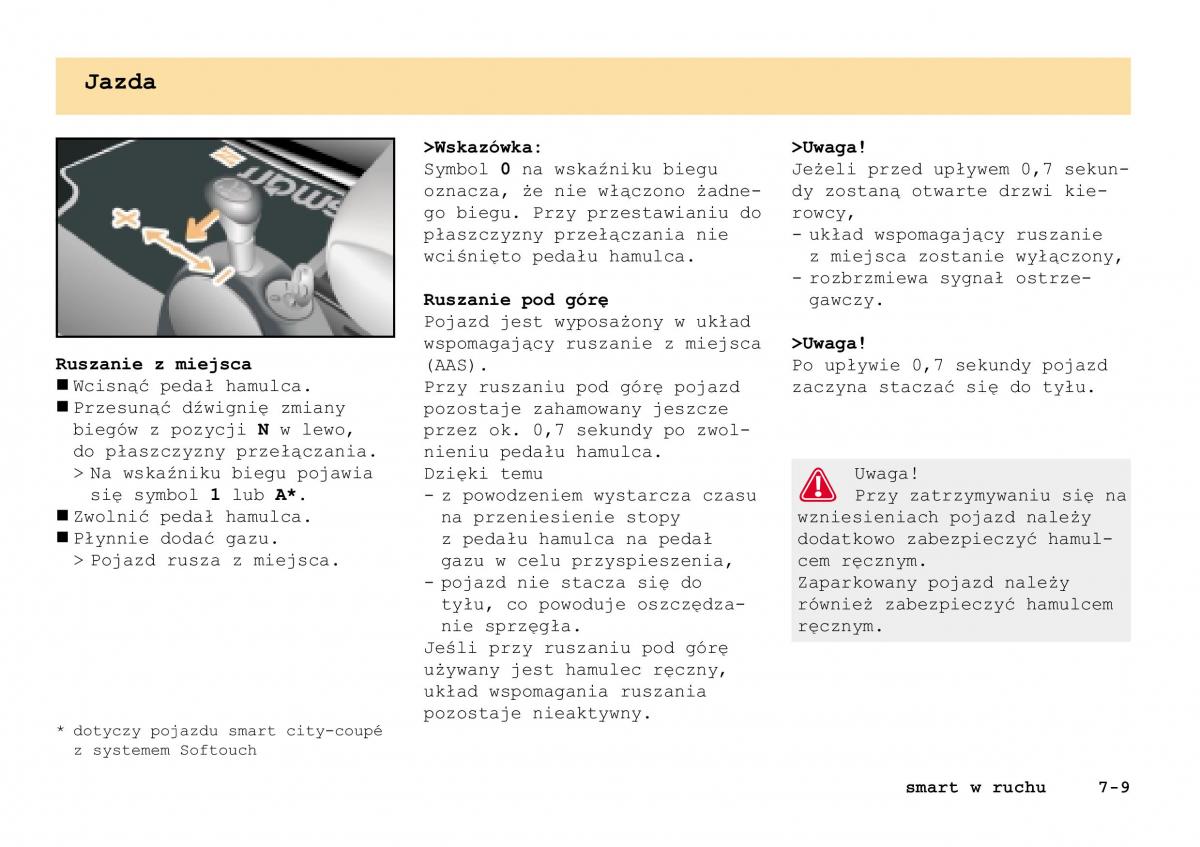 Smart Fortwo I 1 City instrukcja obslugi / page 142