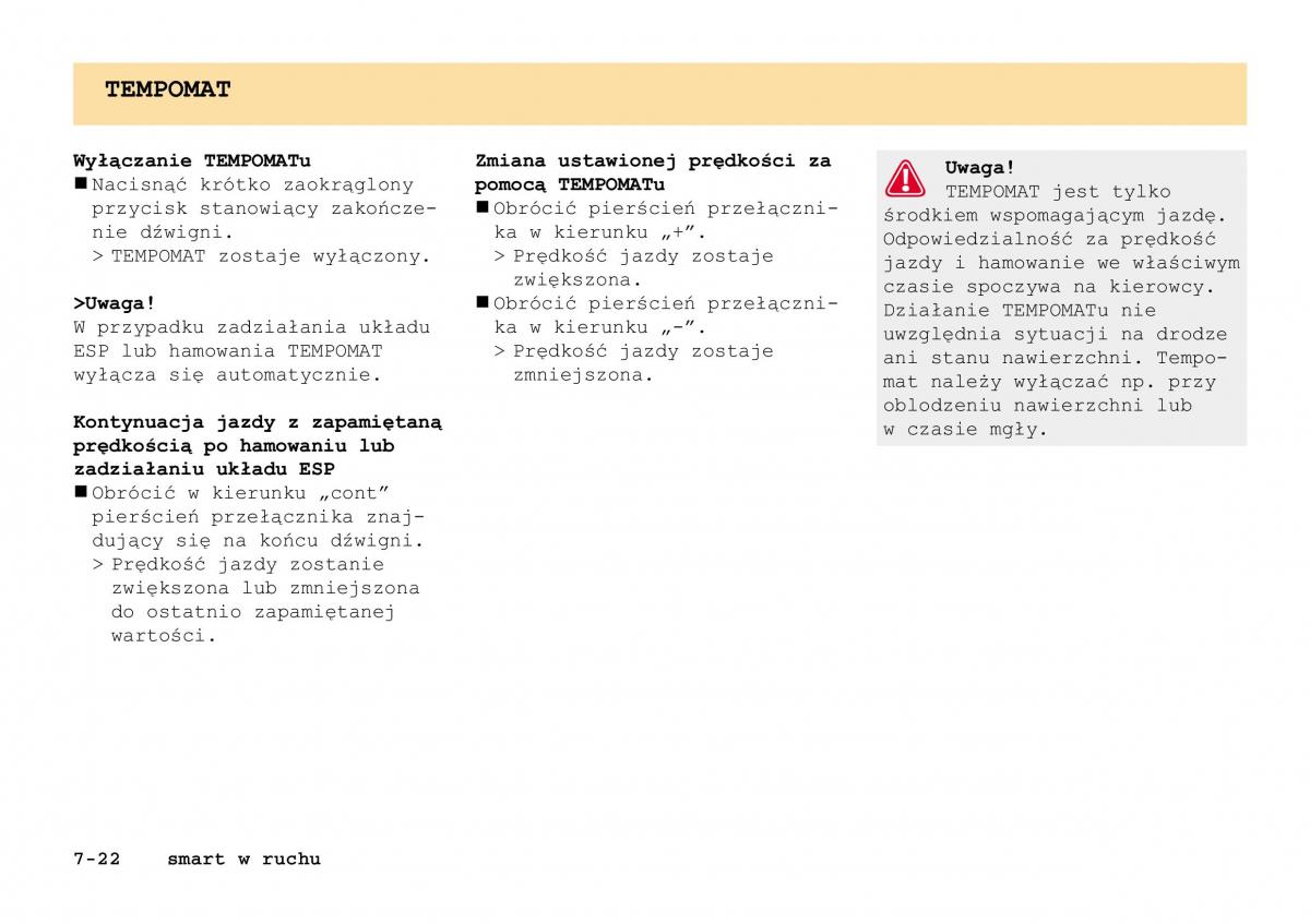 Smart Fortwo I 1 City instrukcja obslugi / page 155