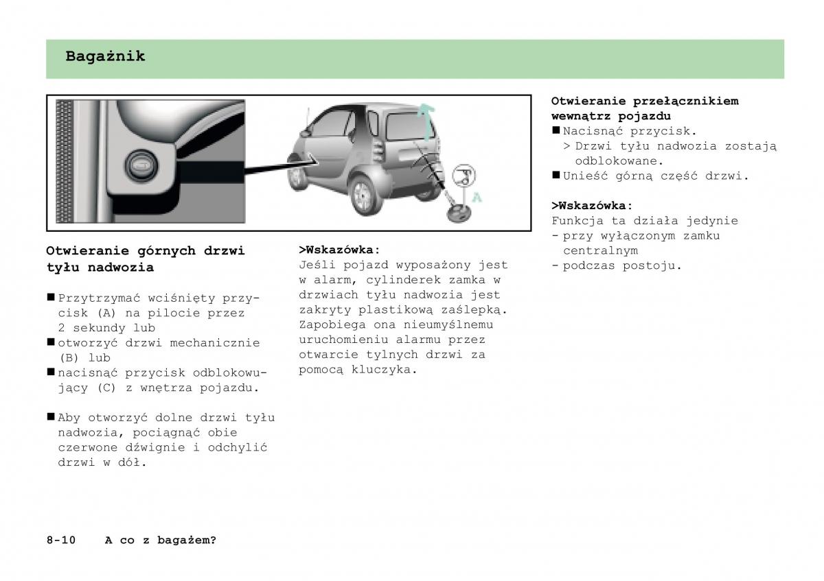 Smart Fortwo I 1 City instrukcja obslugi / page 181