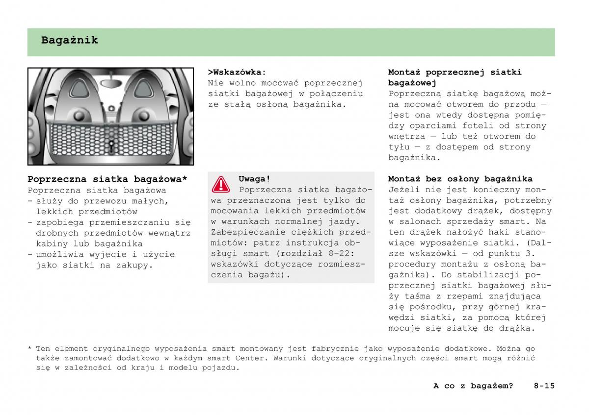 Smart Fortwo I 1 City instrukcja obslugi / page 186