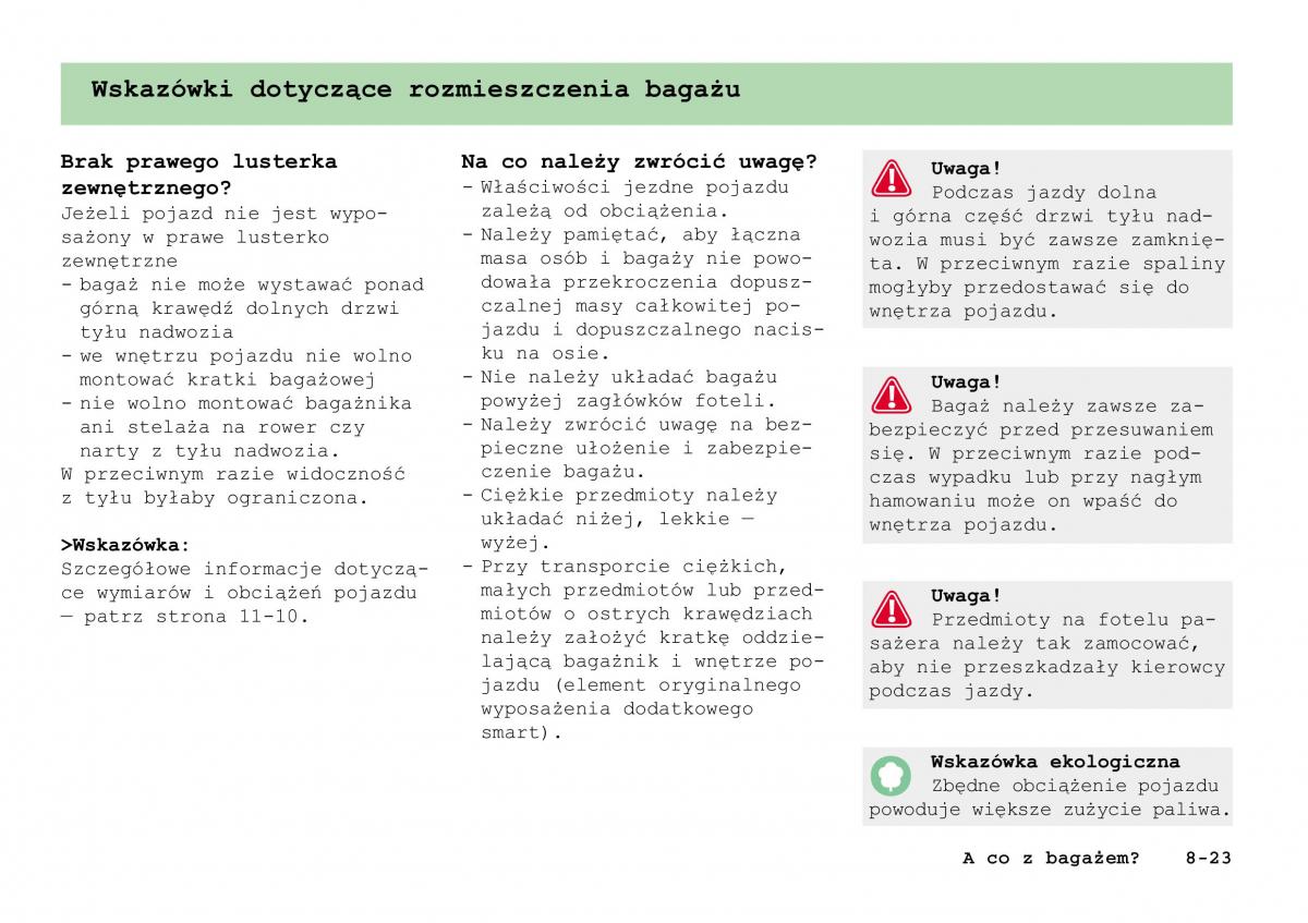 Smart Fortwo I 1 City instrukcja obslugi / page 194