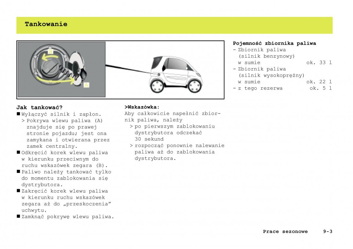 Smart Fortwo I 1 City instrukcja obslugi / page 198