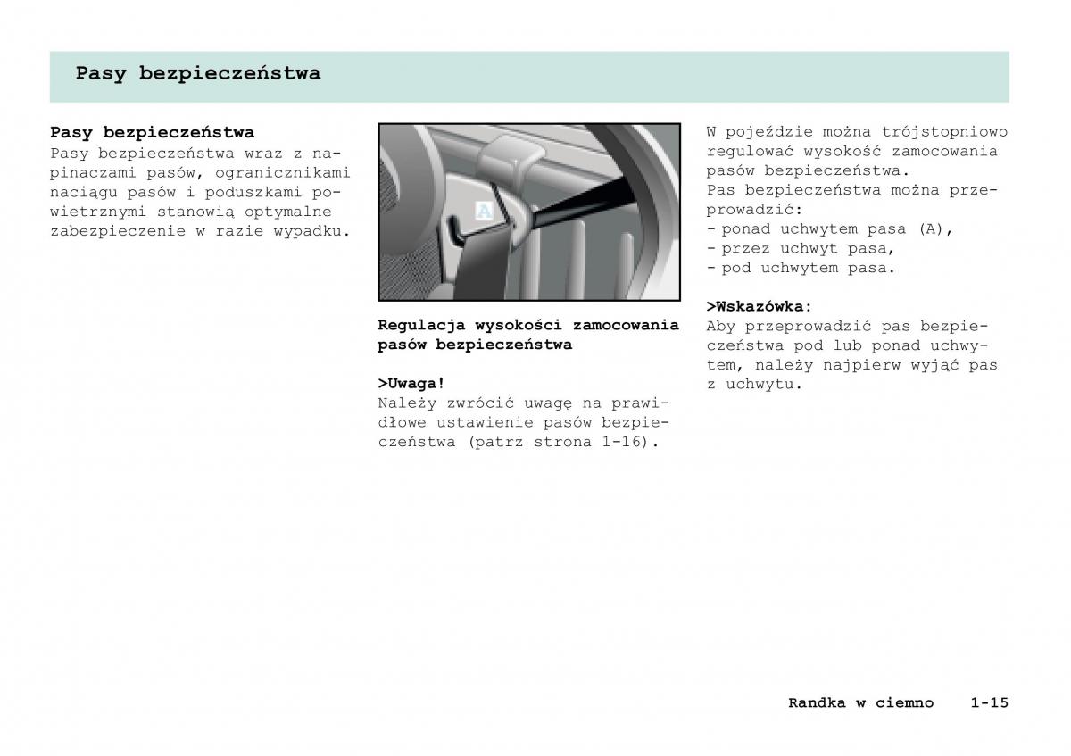 Smart Fortwo I 1 City instrukcja obslugi / page 20