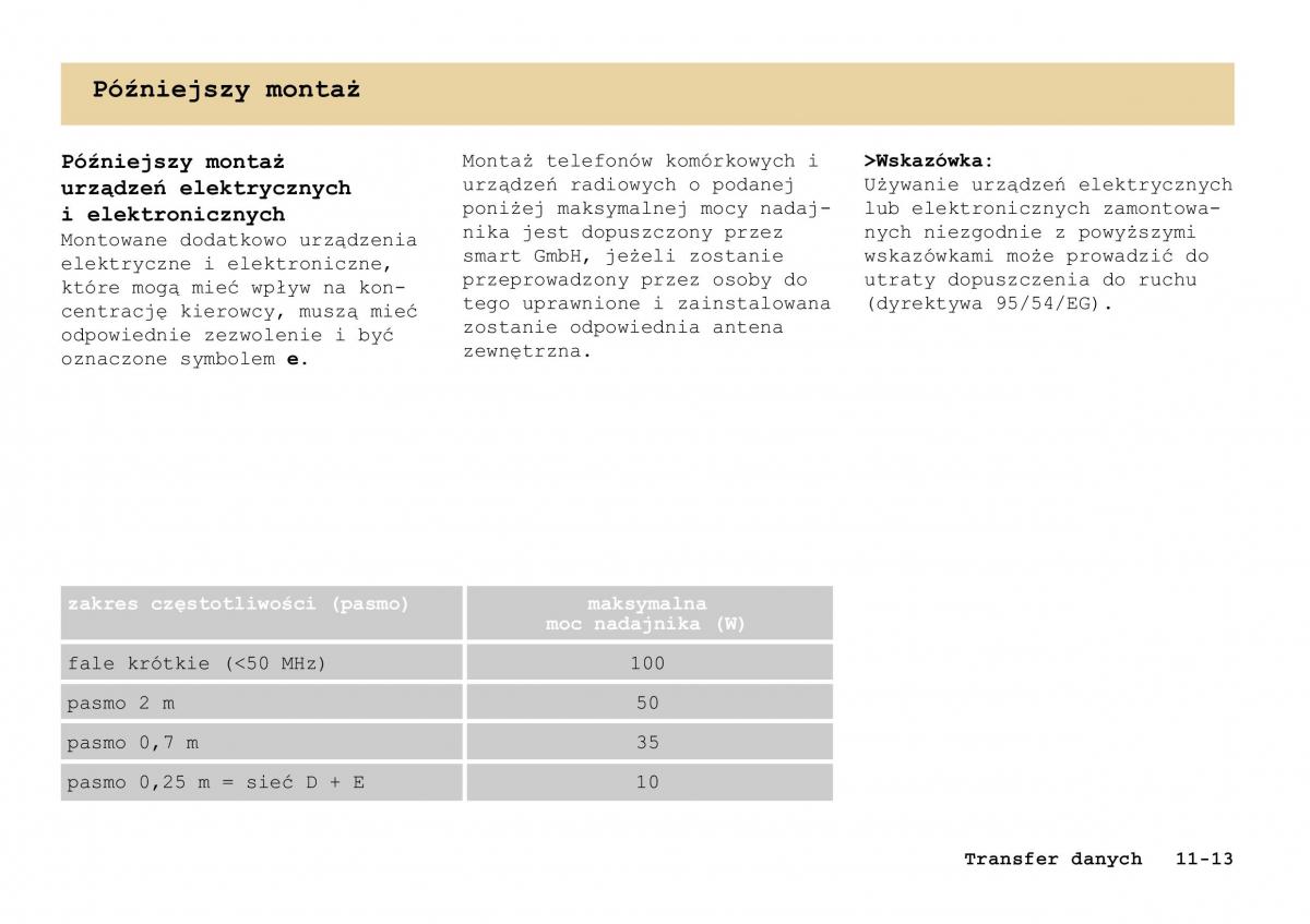 Smart Fortwo I 1 City instrukcja obslugi / page 262