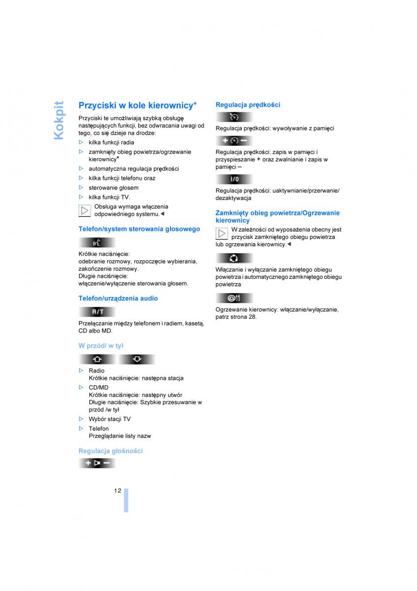 BMW X3 E83 instrukcja obslugi / page 14