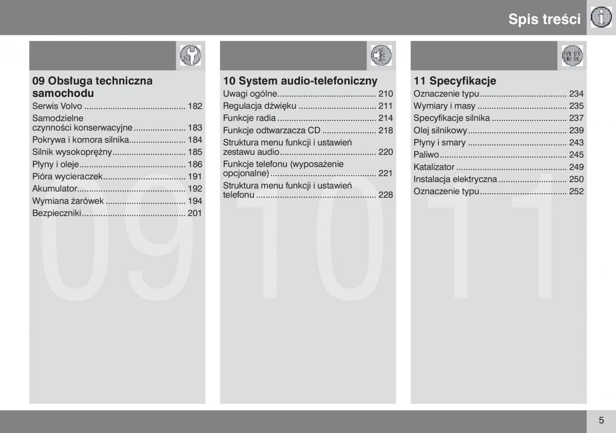 Volvo V50 instrukcja obslugi / page 6