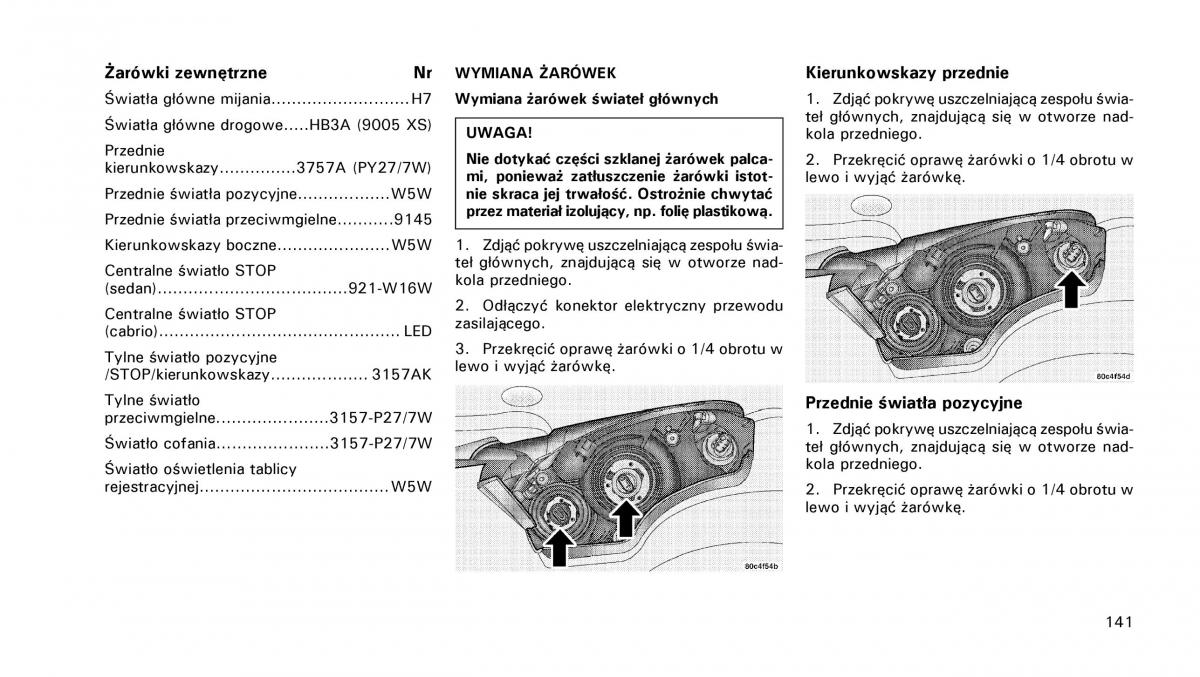 Chrysler PT Cruiser instrukcja obslugi / page 142