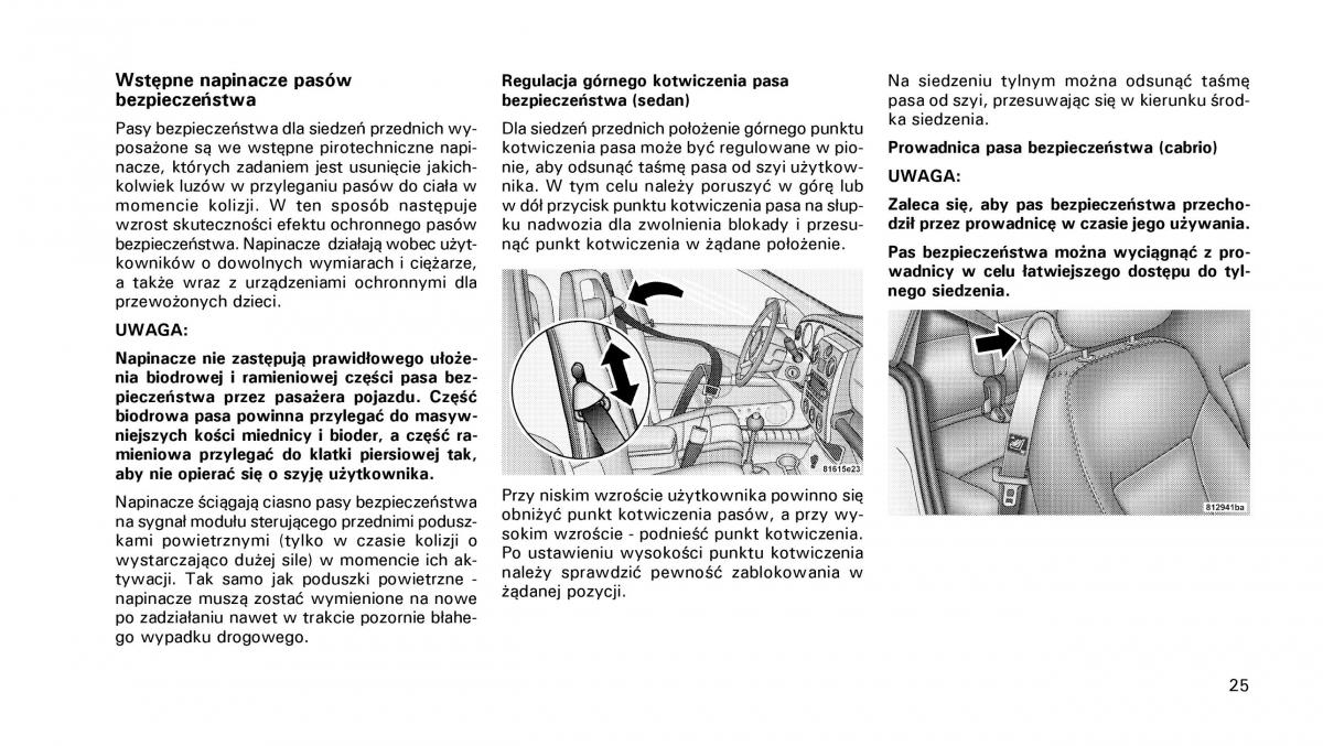 Chrysler PT Cruiser instrukcja obslugi / page 26
