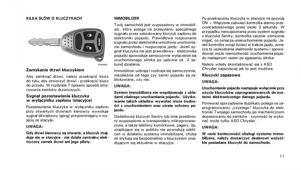 Chrysler PT Cruiser instrukcja obslugi / page 12