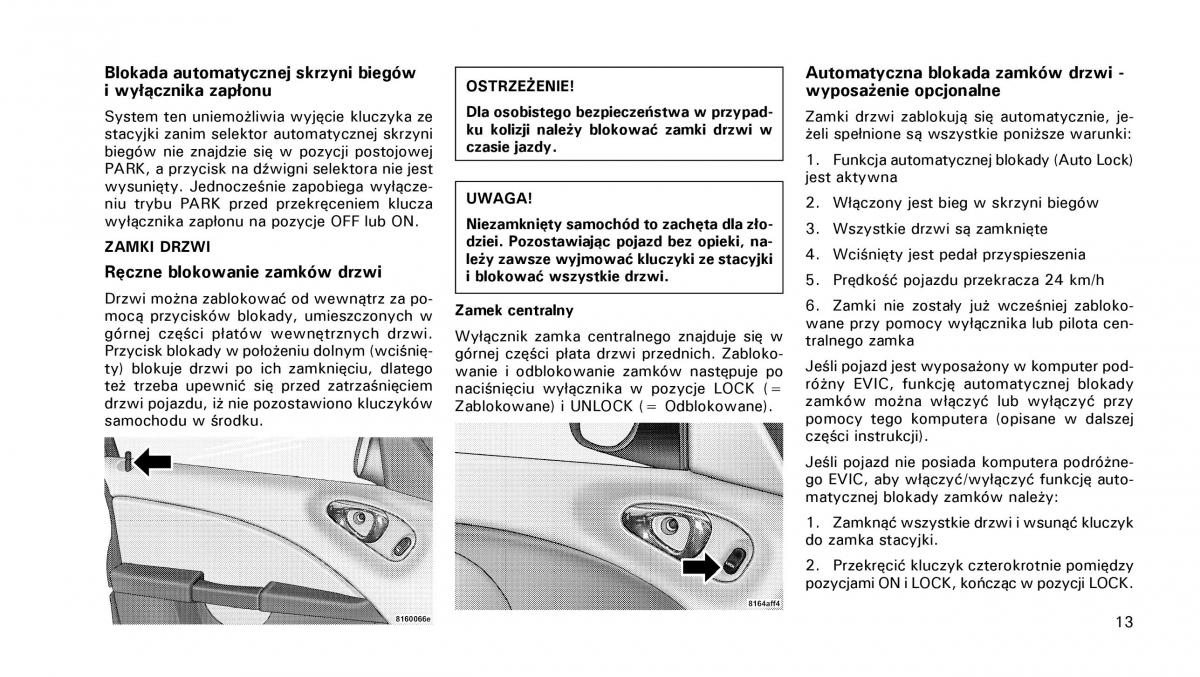 Chrysler PT Cruiser instrukcja obslugi / page 14