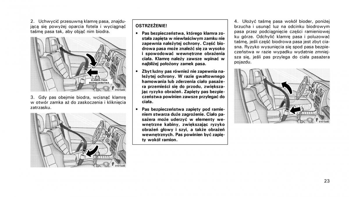 Chrysler PT Cruiser instrukcja obslugi / page 24