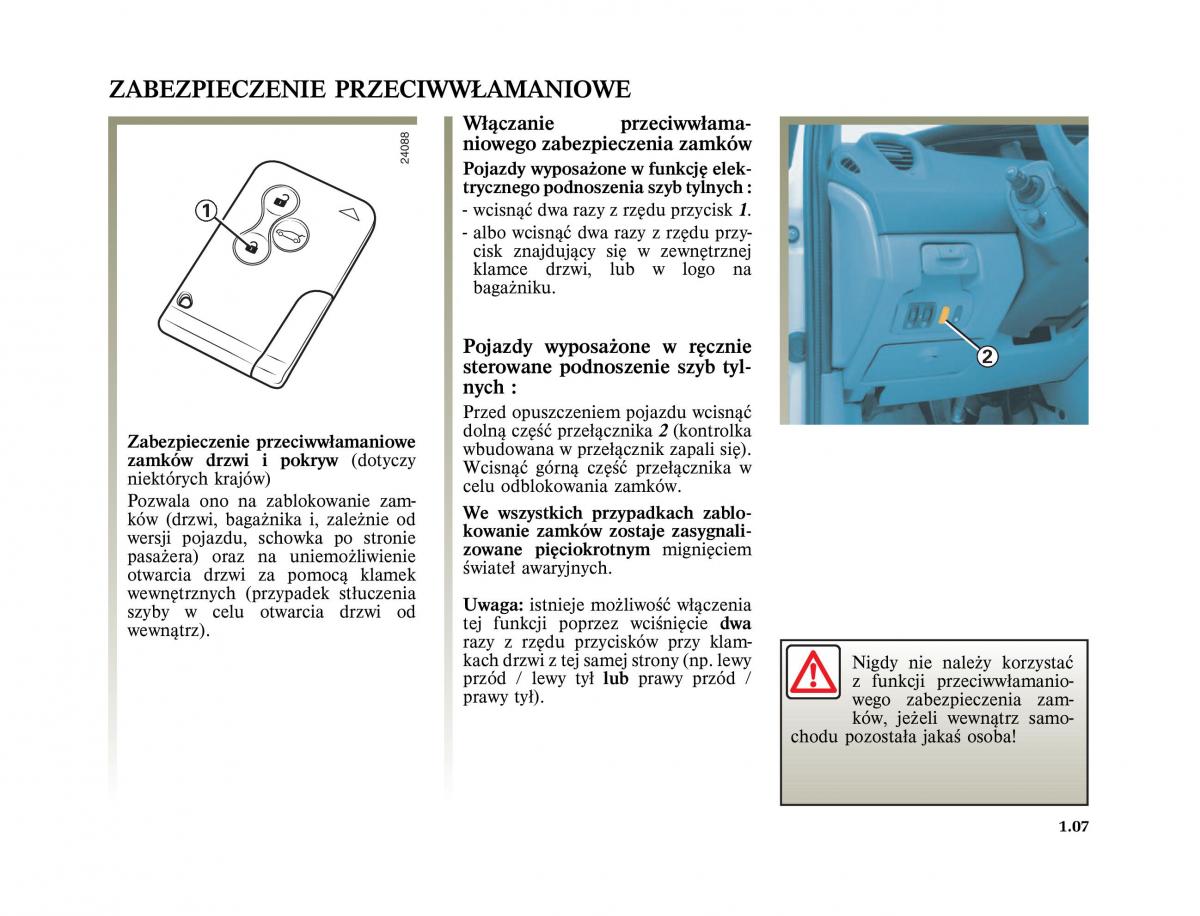 Renault Scenic II 2 Grand Scenic instrukcja obslugi / page 19
