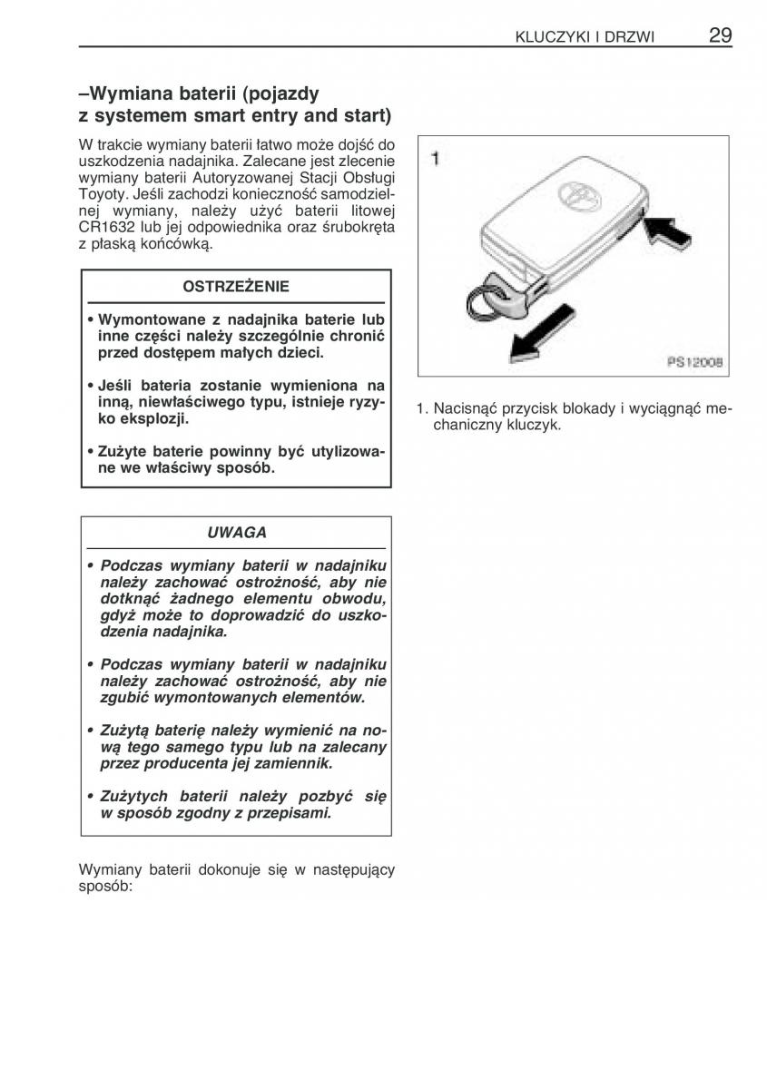 Toyota Yaris II 2 instrukcja obslugi page 40 pdf