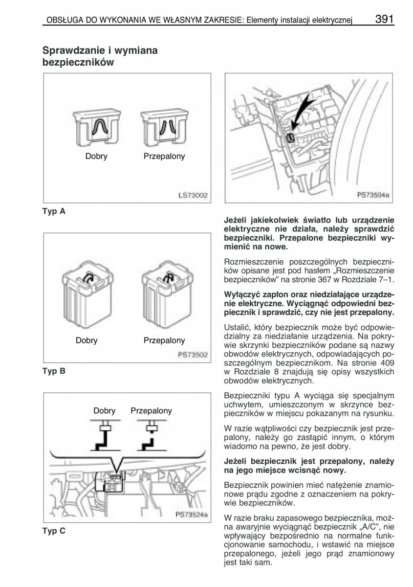 Toyota Yaris II 2 instrukcja obslugi page 402 pdf