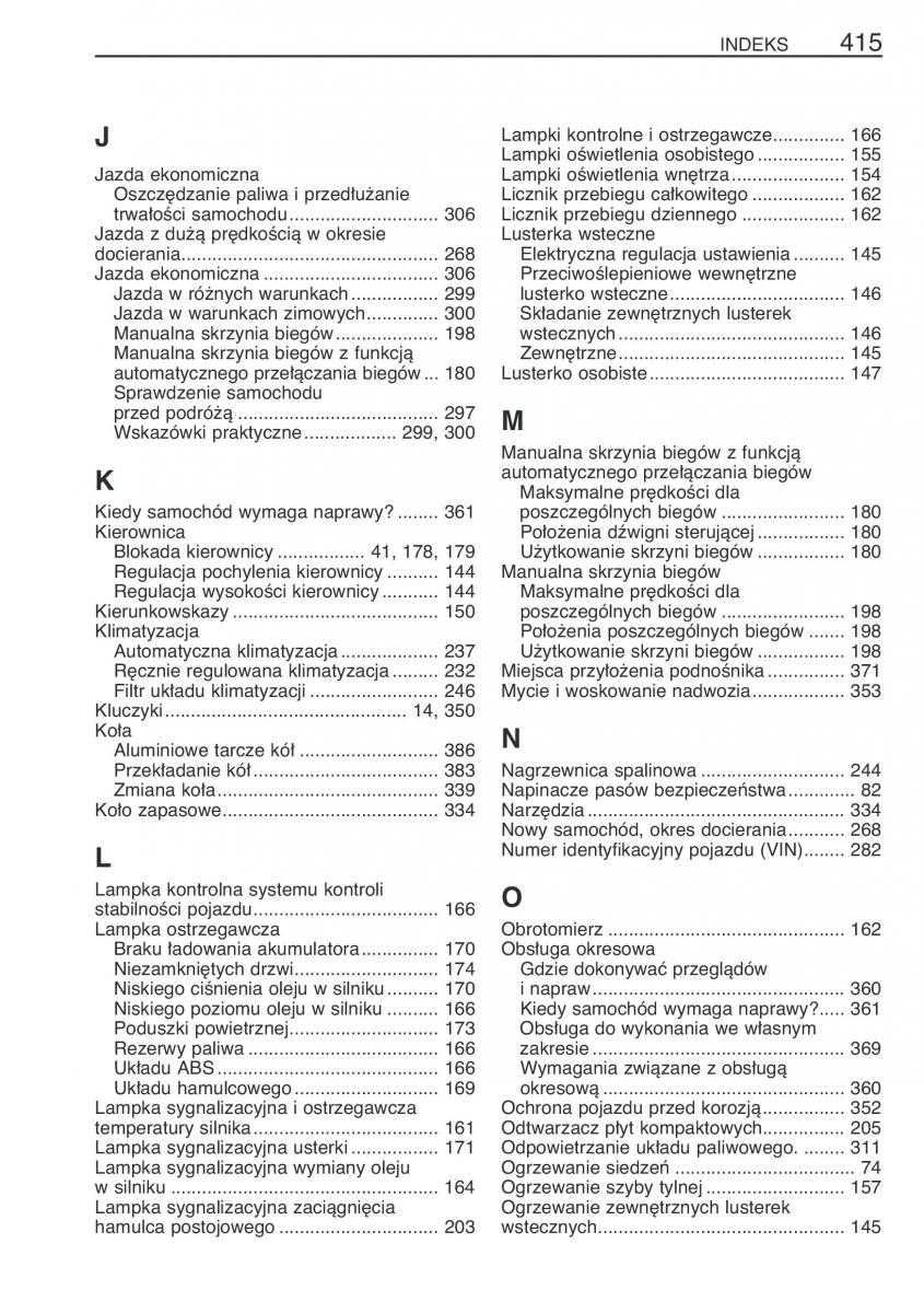 Toyota Yaris II 2 instrukcja obslugi page 426 pdf