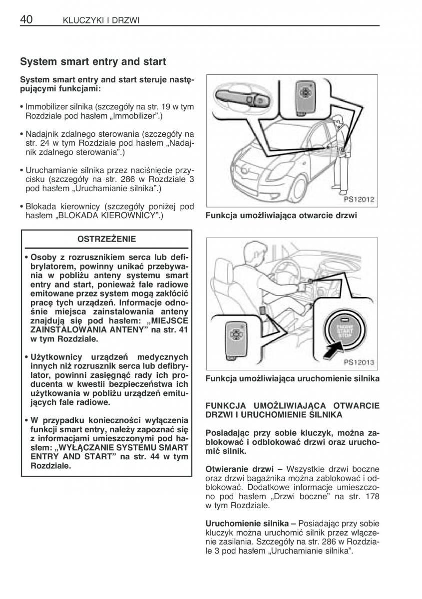Toyota Yaris II 2 instrukcja obslugi page 51 pdf