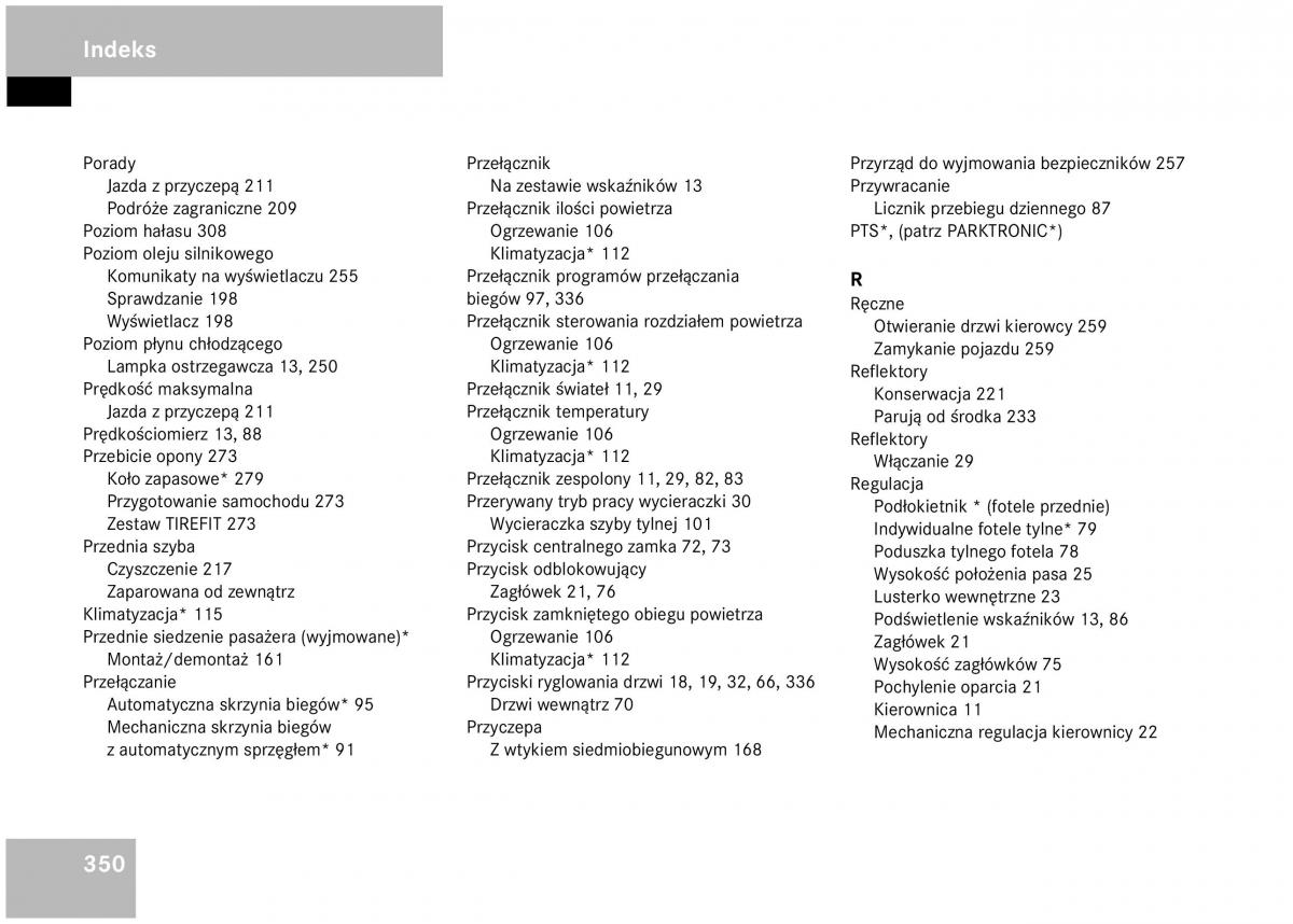 Mercedes Benz A Class W168 instrukcja obslugi / page 350