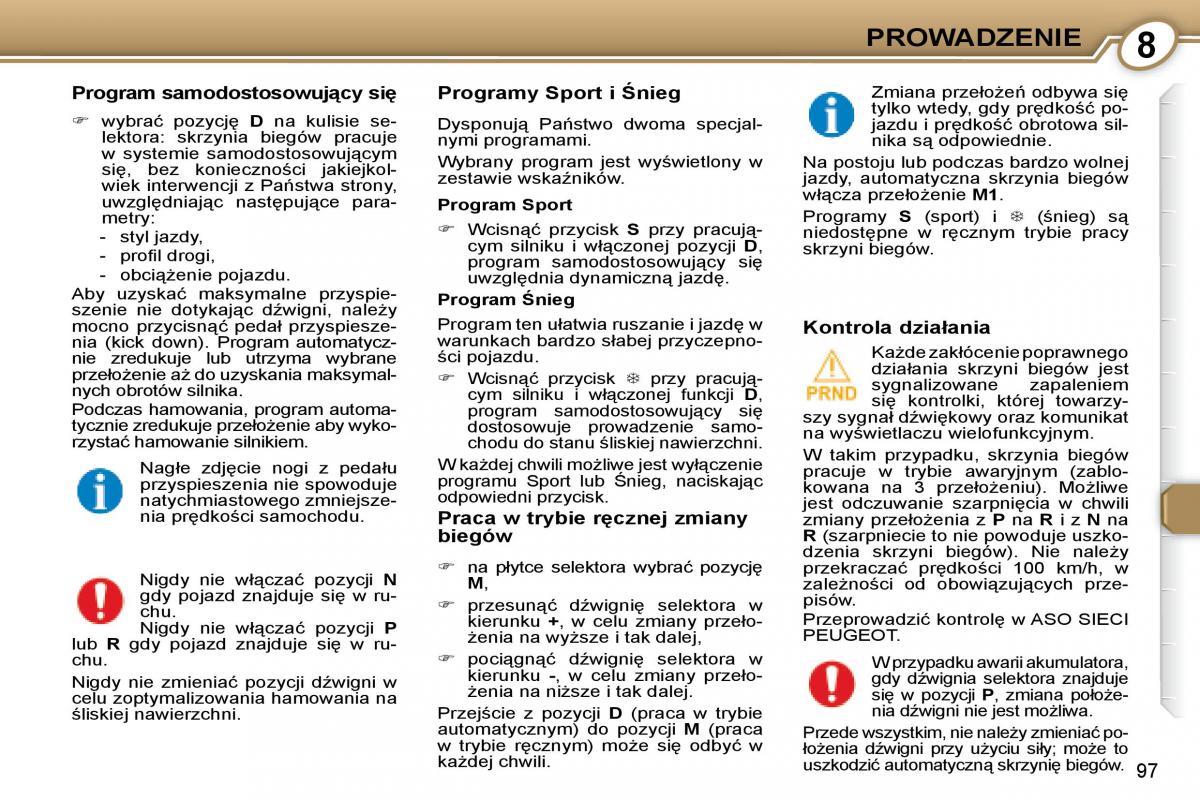 Peugeot 407 instrukcja / page 98