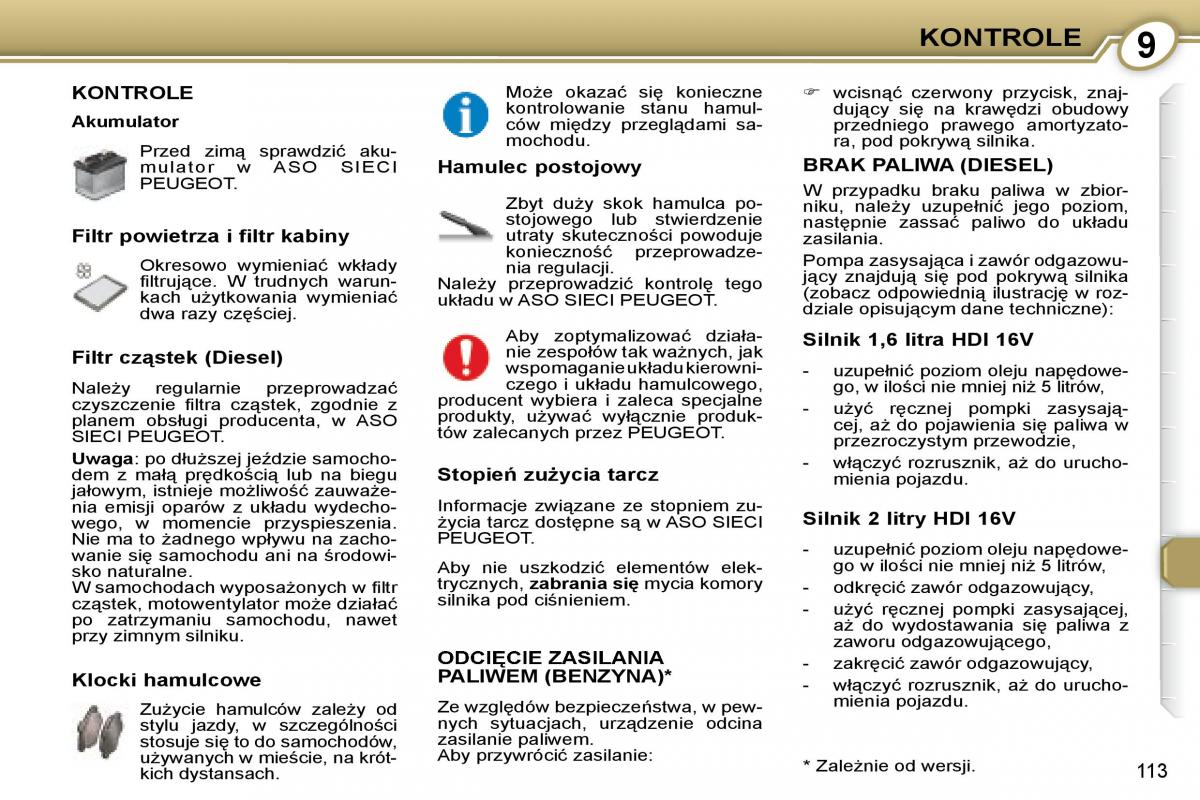 Peugeot 407 instrukcja / page 113