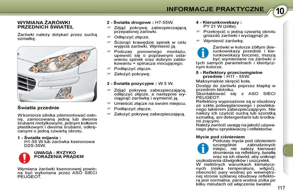 manual Peugeot 407 Peugeot 407 instrukcja page 118 pdf