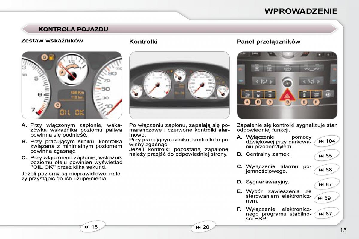 manual Peugeot 407 Peugeot 407 instrukcja page 12 pdf
