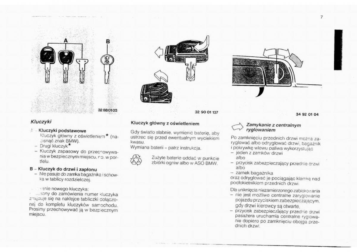BMW 5 E34 instrukcja obslugi / page 6